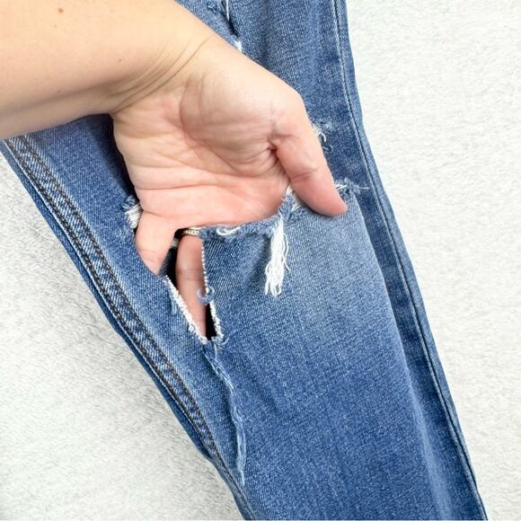 Abercrombie & Fitch Curve Love The Ankle Straight Ultra High Rise Distressed 6R - Picture 5 of 14